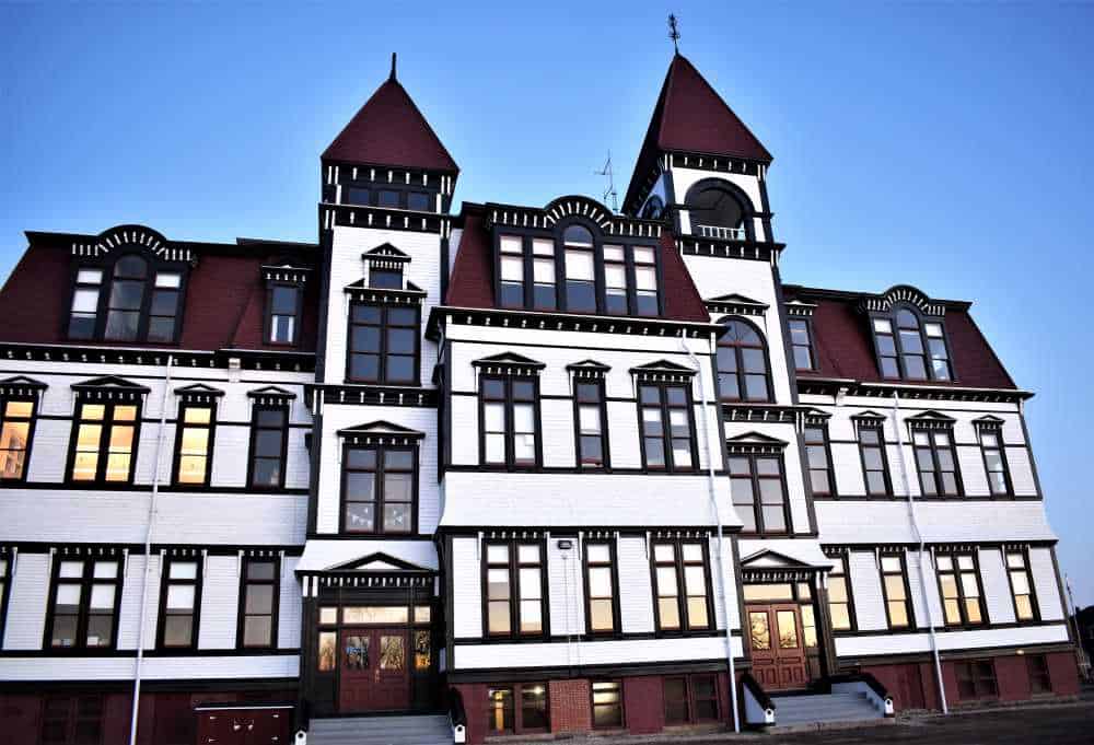 Explore the architecture of Lunenburg Academy. It is one of the best things to do in Lunenburg, Nova Scotia.