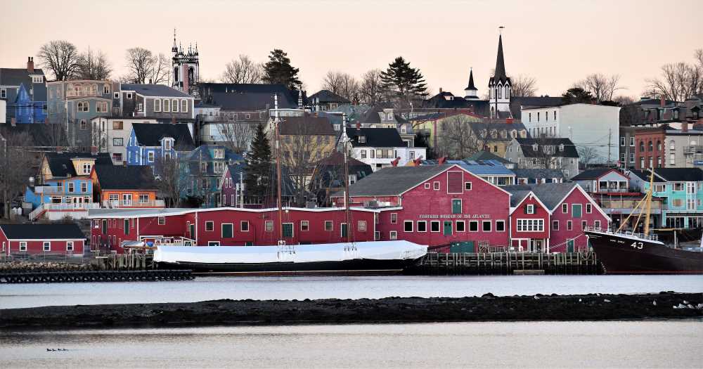 View of Lunenburg from across the harbor