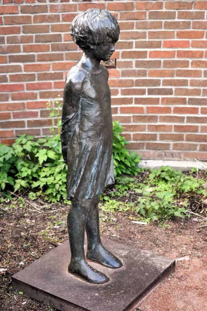 Young Girl Sculpture at 4-H Children's Garden at Michigan State University