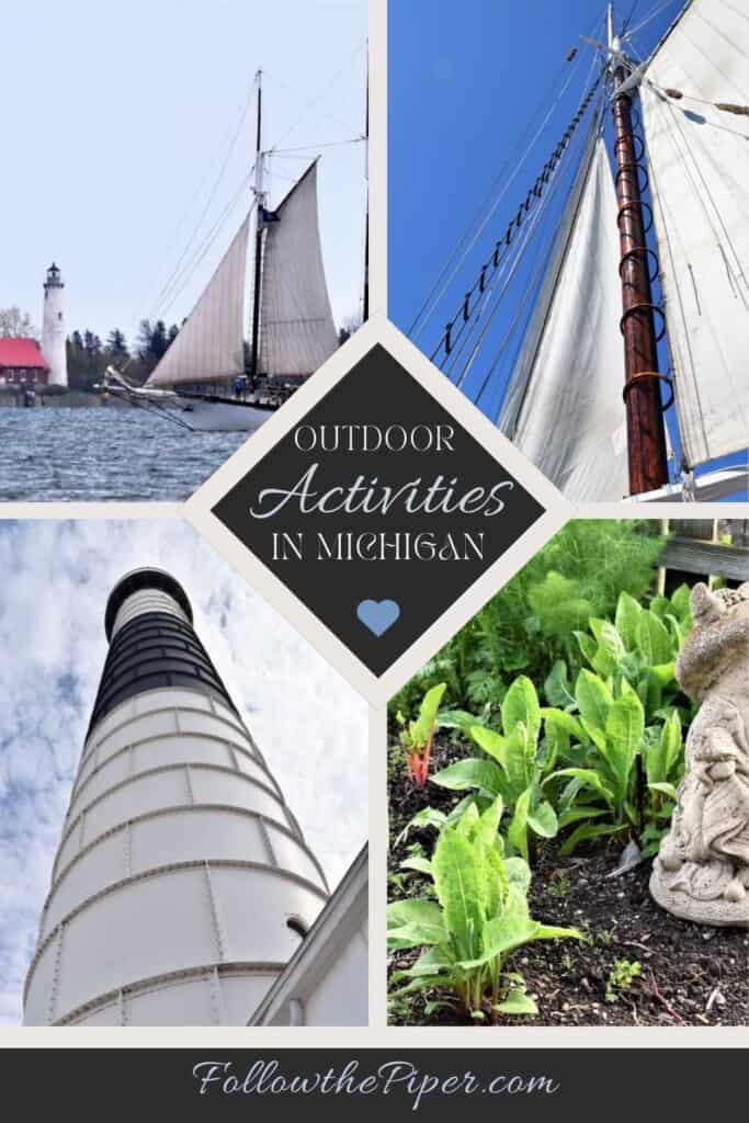 Top Outdoor Activities in Michigan Pinterest Graphic