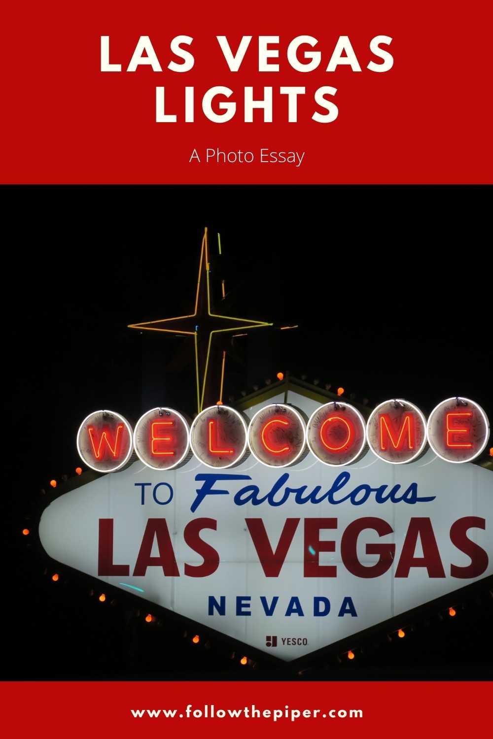 Las Vegas Lights Pinterest Graphic