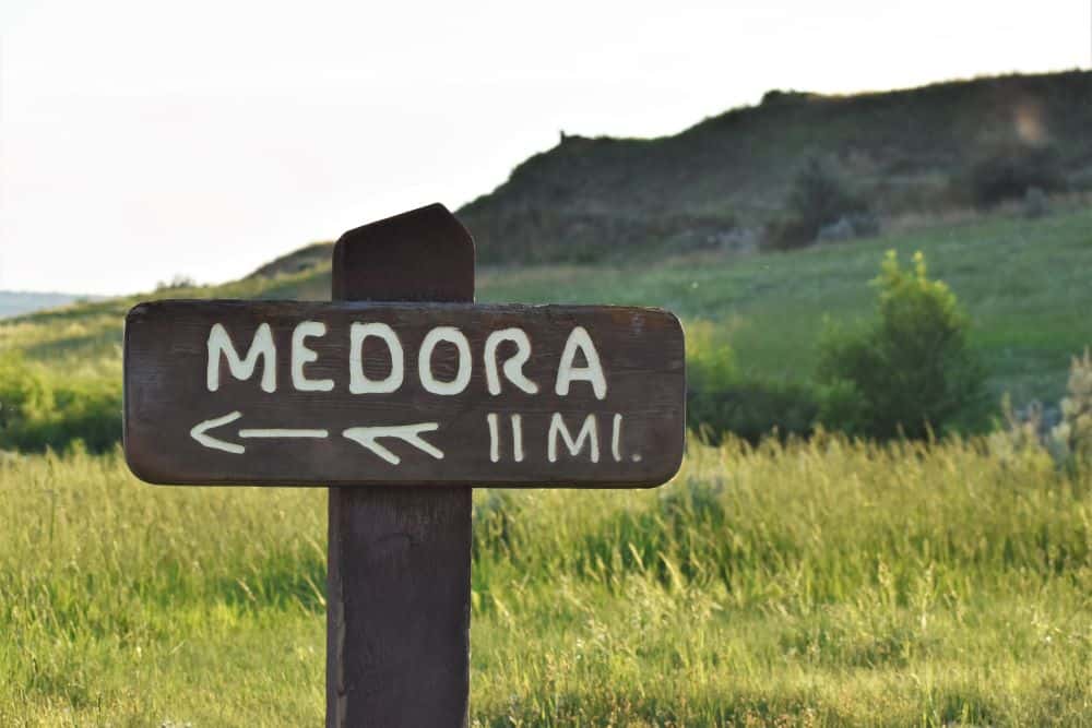 Medora, North Dakota - Follow the Sign