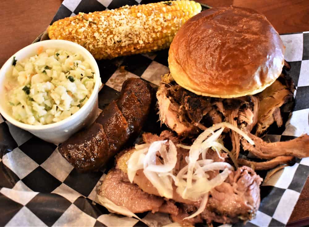 BBQ Combo Plate from Rusted Silo Southern BBQ & Brewhouse one of the best restaurants in Hendricks County, Indiana