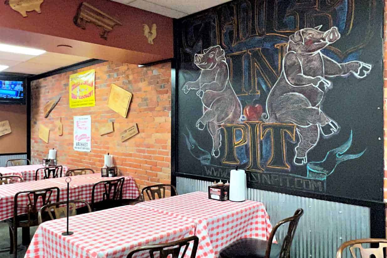 Shigs in Pig BBBQ Interior in Fort Wayne Indiana