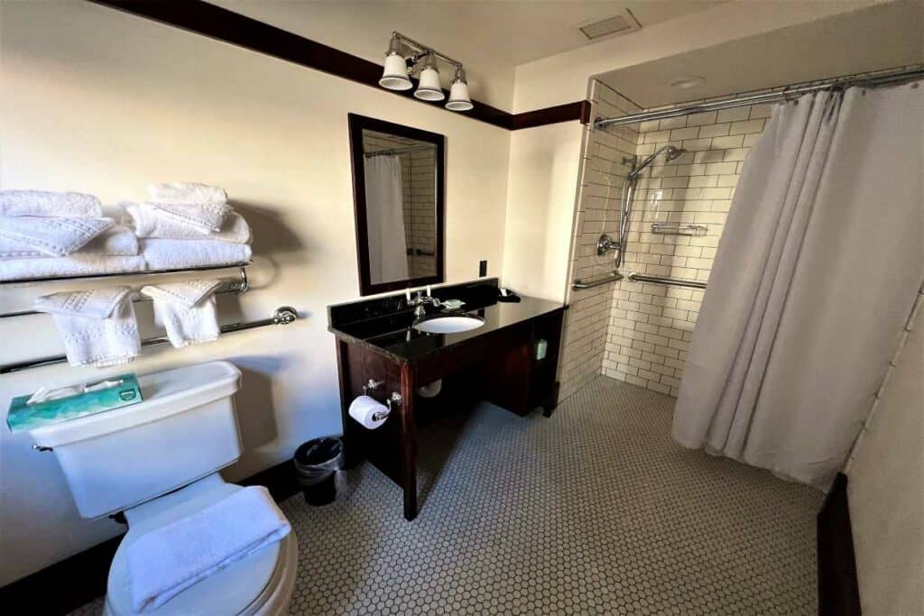 Accessible Bathroom  at the Historic Park Inn Hotel