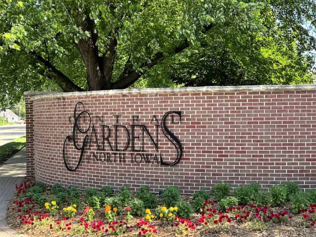 Entrance to Central Gardens North Iowa in Clear Lake, Iowa