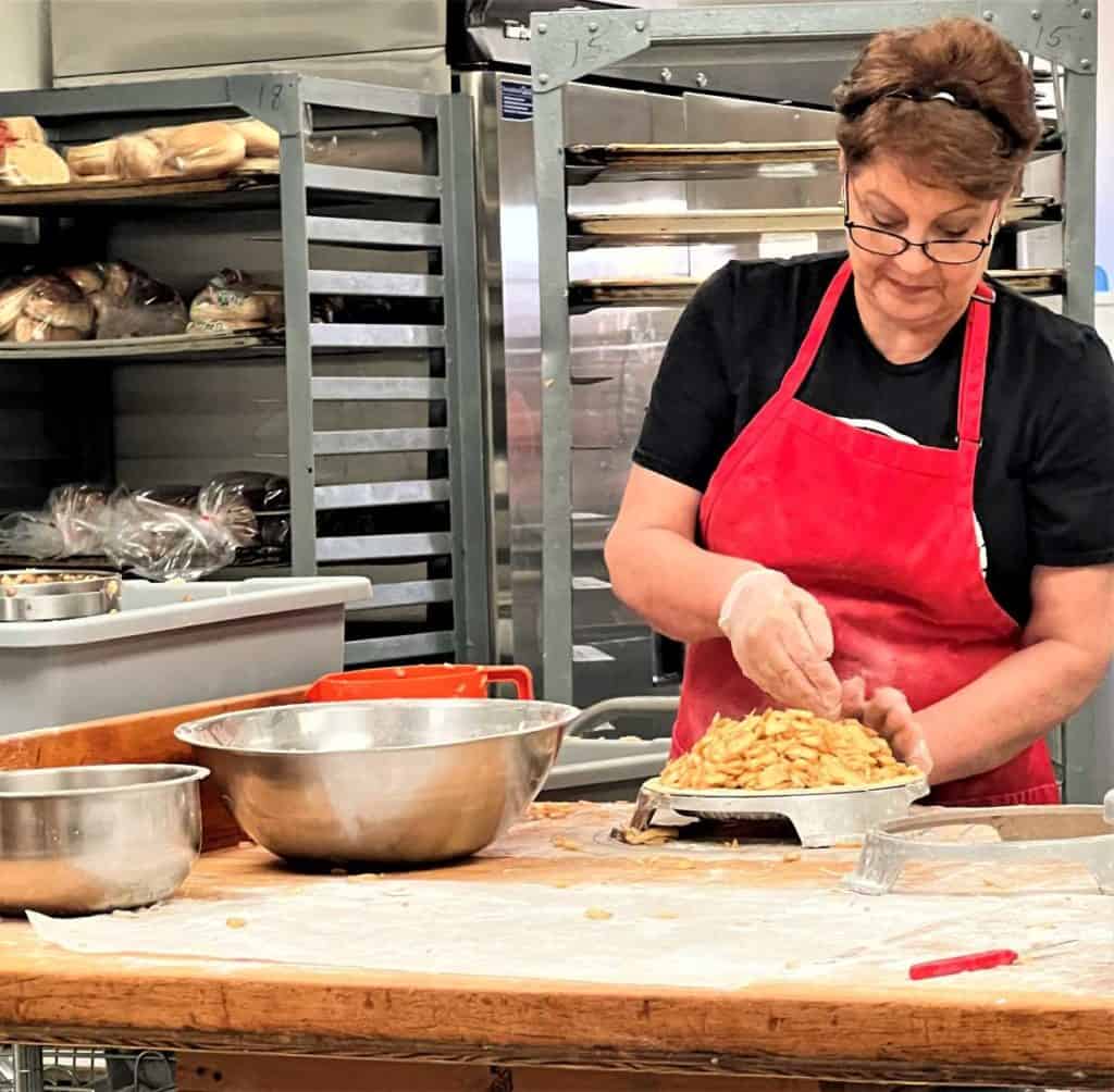 Making Pie in the Community Orchard Bakery in Fort Dodge, Iowa