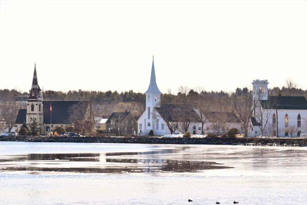 Three Churches at Mahone Bay Nova Scotia