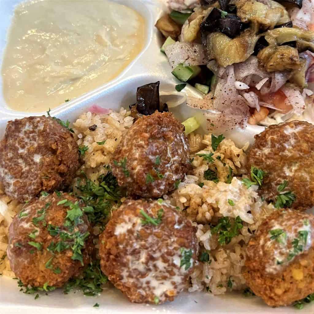 Falafel from the Hungry Camel in Fairfield, Iowa