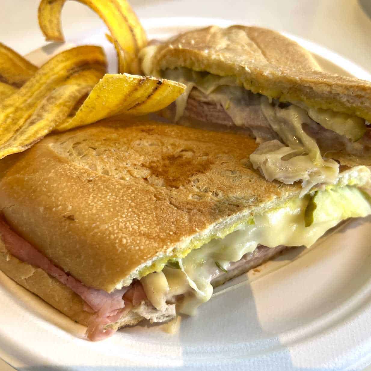 Cuban Sandwich with Fried Plantains at Porto's