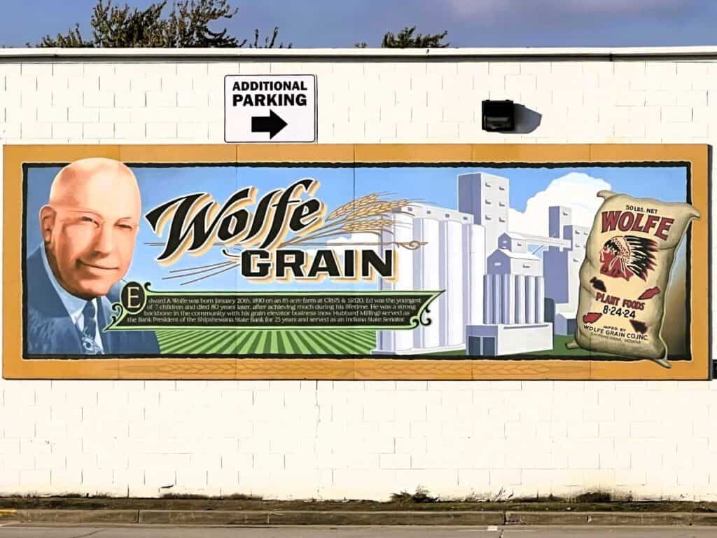 Wolfe Grain Mural in Shipshewana, Indiana