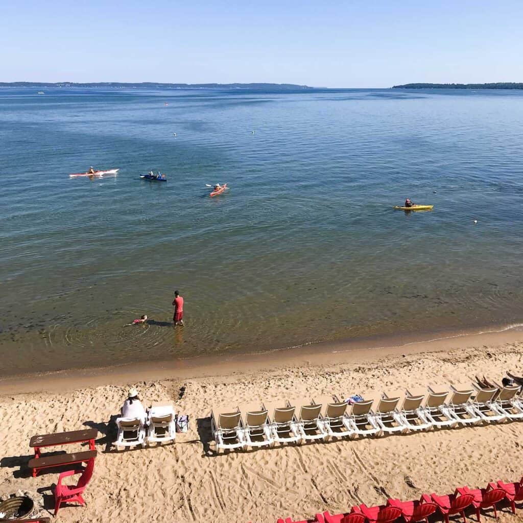 One of the Best Things to Do in Traverse City, Michigan, is to Enjoy the Beach at Grand Traverse Bay