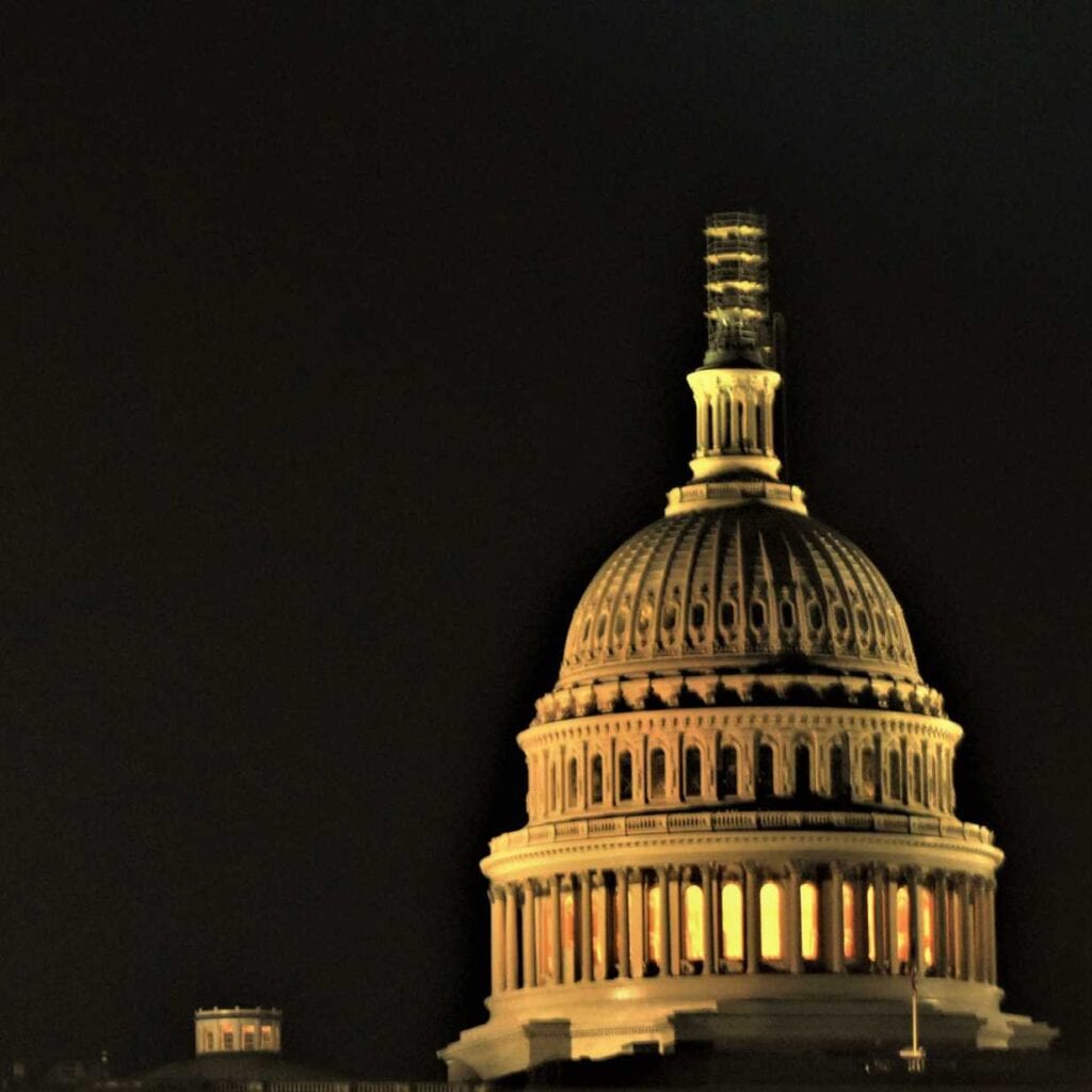 Capitol at Night in Washington DC 