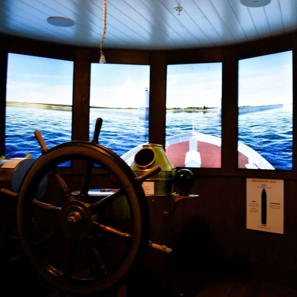 An Interactive Exhibit Inside the Port of Ludington Maritime Museum