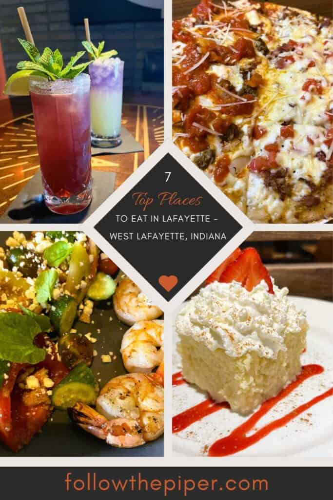 Pinterest Graphic for Lafayette - West Lafayette, Indiana Restaurants