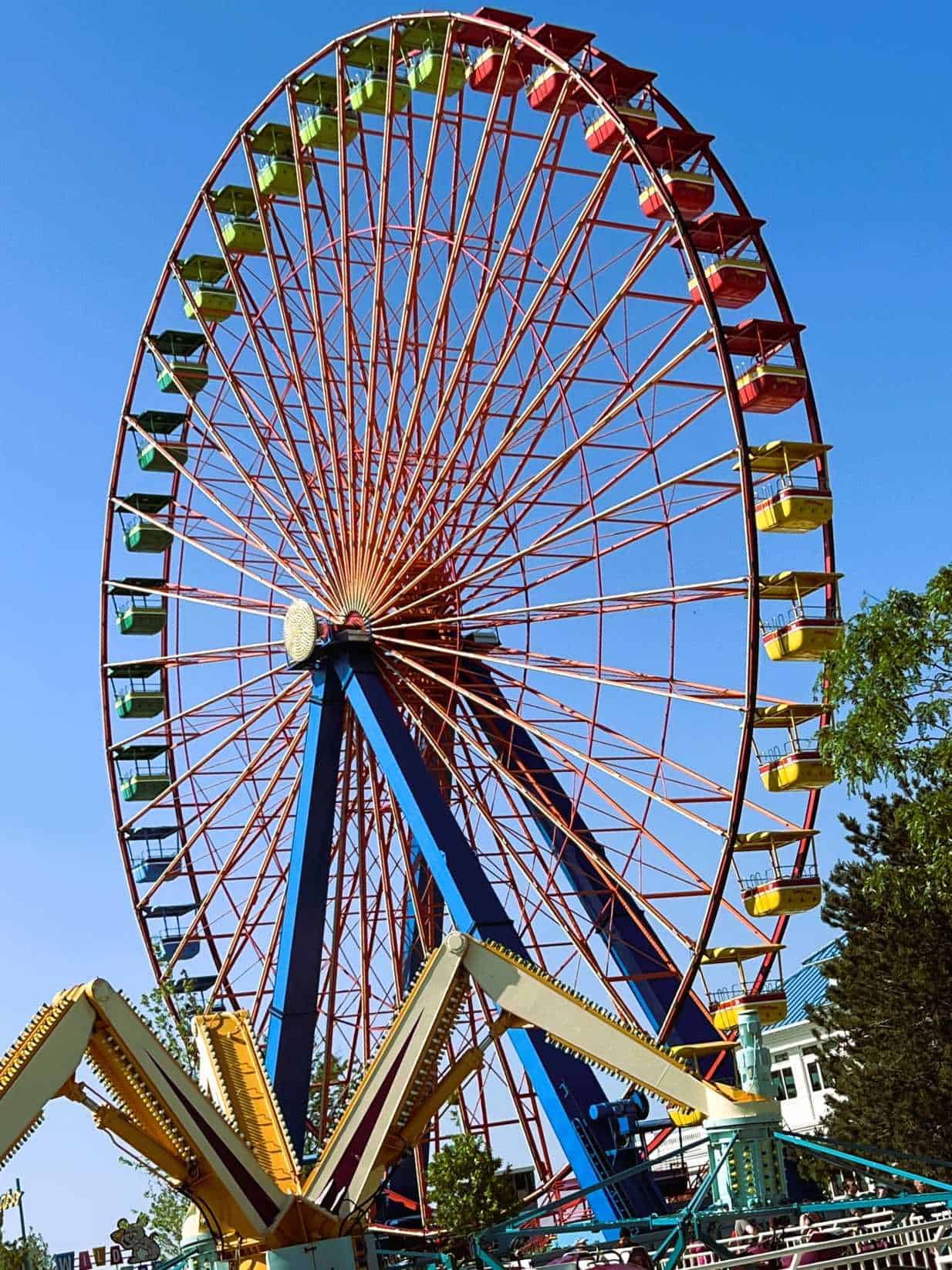 This is a Ferris Wheel at Cedar Point Amusement Park in Sandusky, Ohio