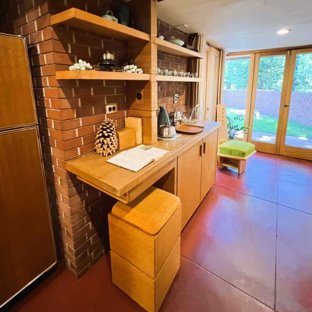 Buffet and Storage at the Between the Dining Room and Kitchen