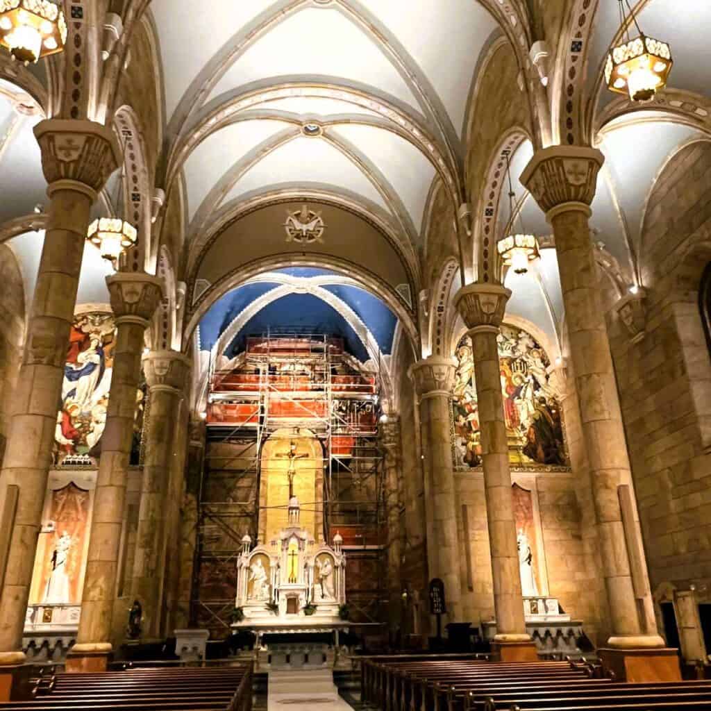 Scaffolding at St. Joseph's Catholic Church 