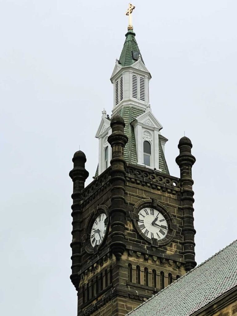 Bell Tower at St. Joseph Catholic Church in Jasper, Indiana - one of the churches on the Trail of Faith