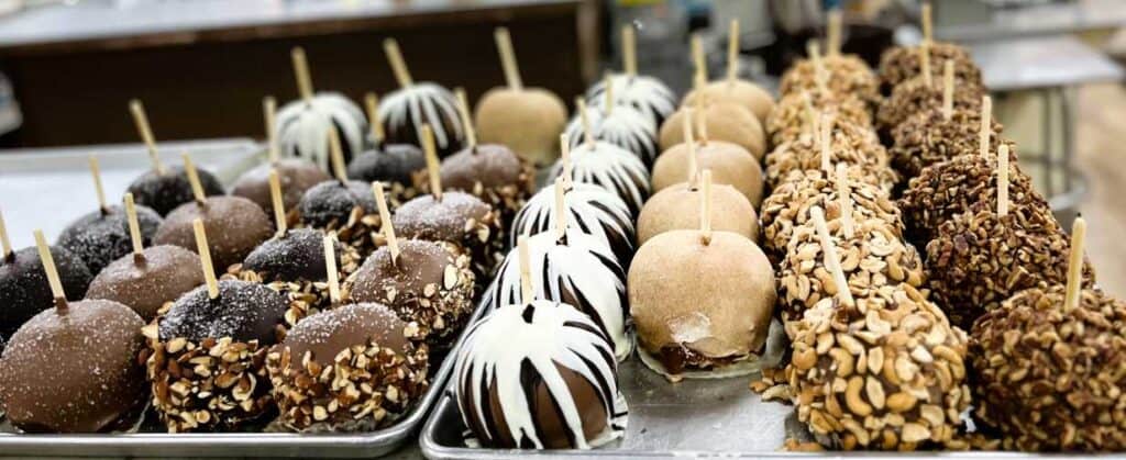 Caramel Apples at the Sweet Shop