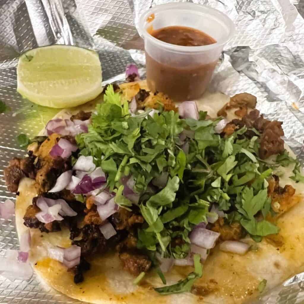 Al Pastor Taco at Mi Mezcal