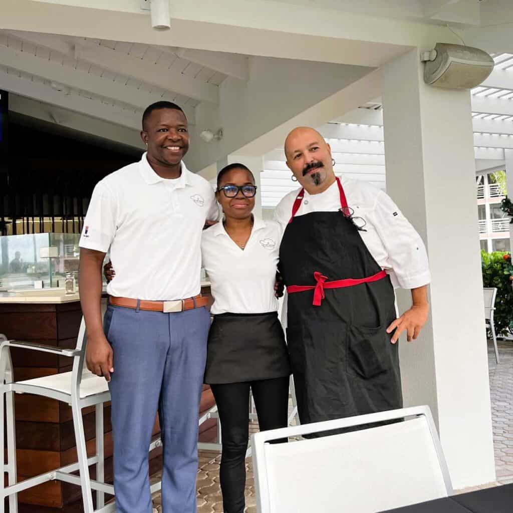 Willie, Georgie, and Chef at Solano Ocean Club Resort West 