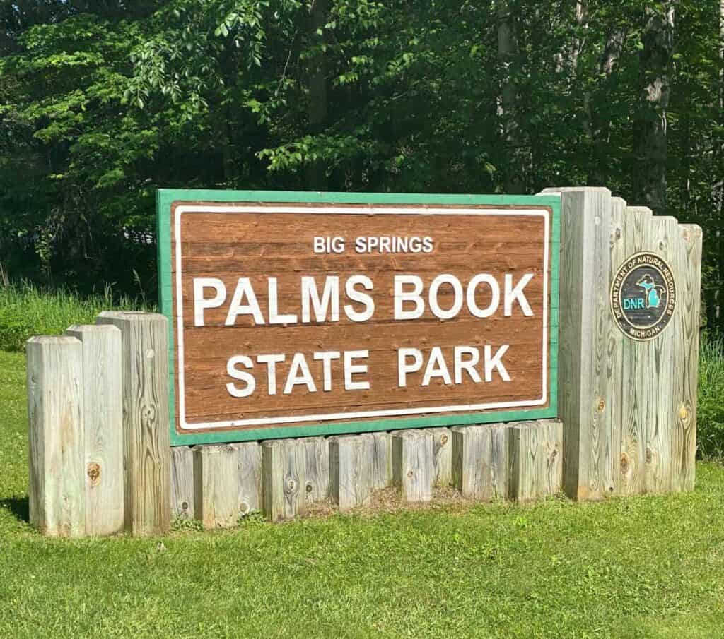 Sign at Palms Book State Park