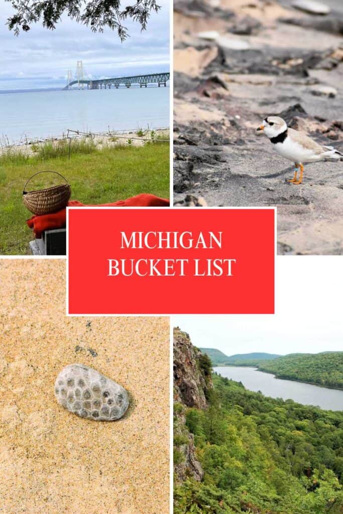 Michigan Bucket List Pinterest Graphic