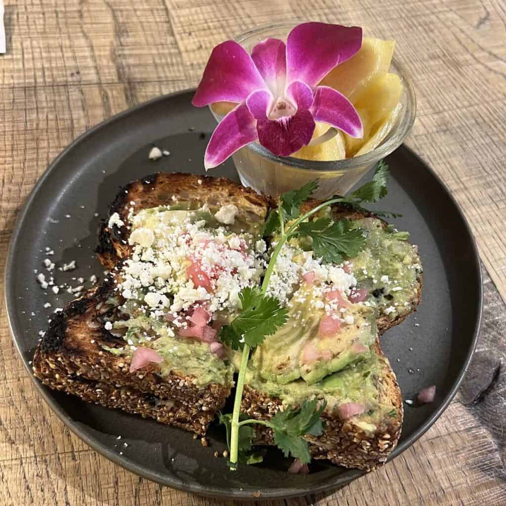 Avocado Toast at Heavenly Island Lifestyle, One of the Best Places to Eat in Oahu, Waikiki