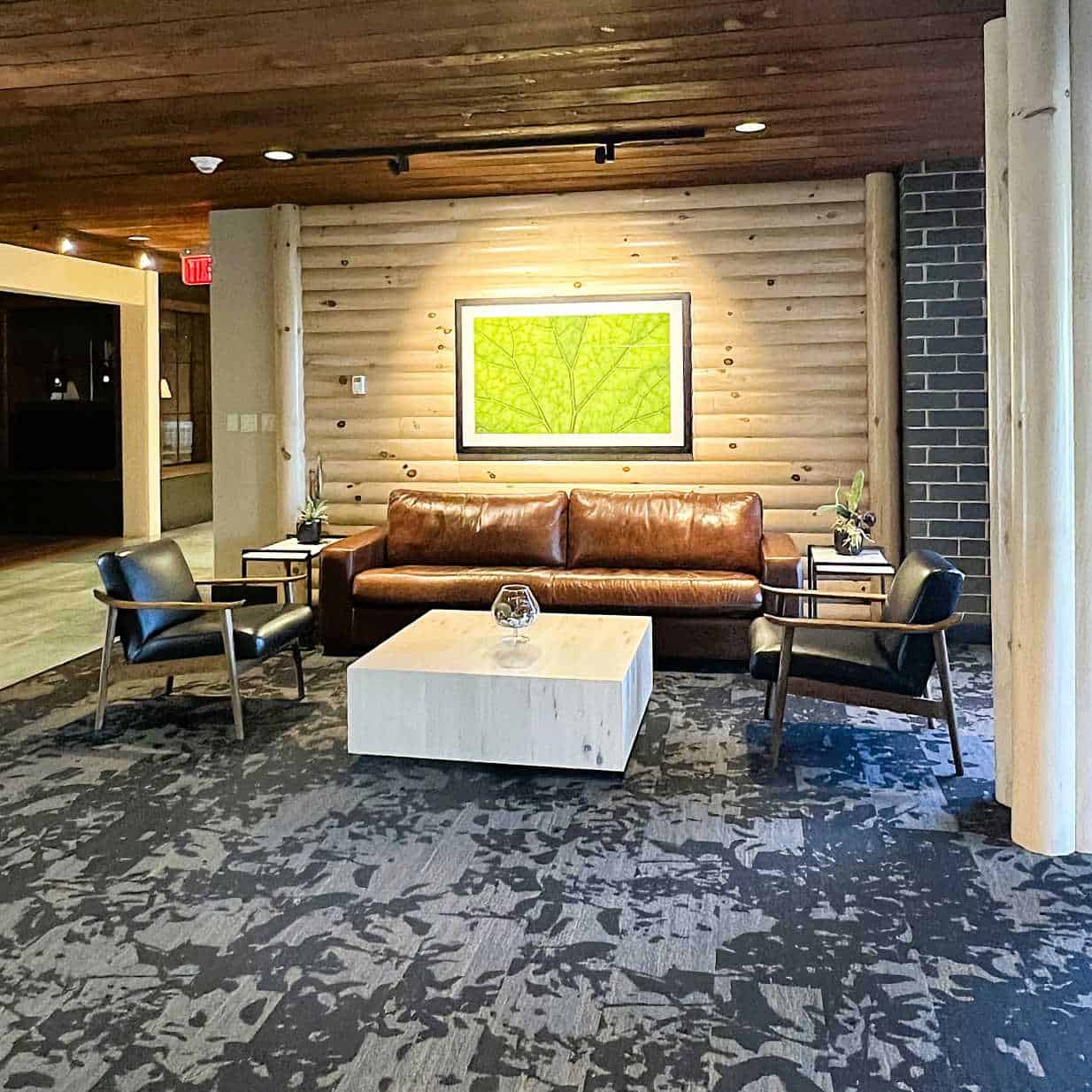 The lobby at Sawmill Creek a Cedar Point Resort in Sandusky, Ohio
