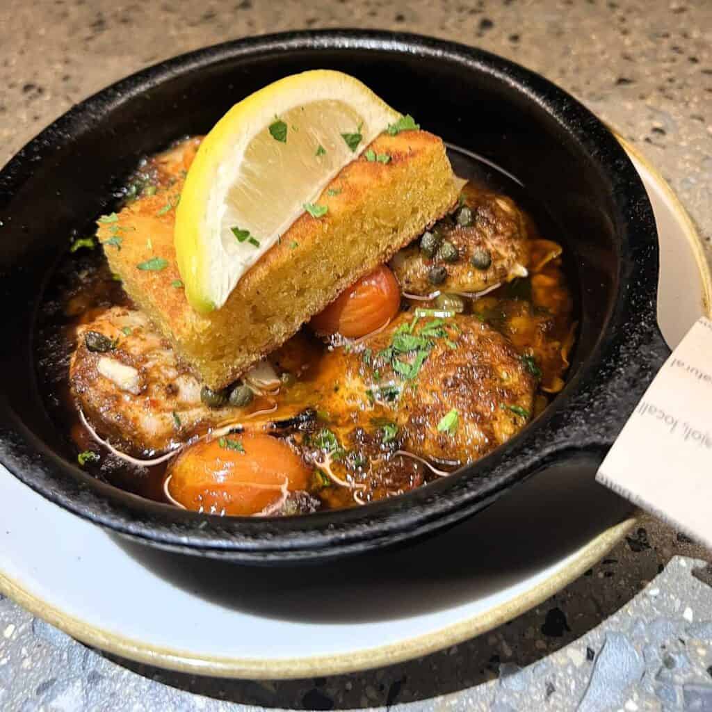 Cast Iron Shrimp with Cornbread 