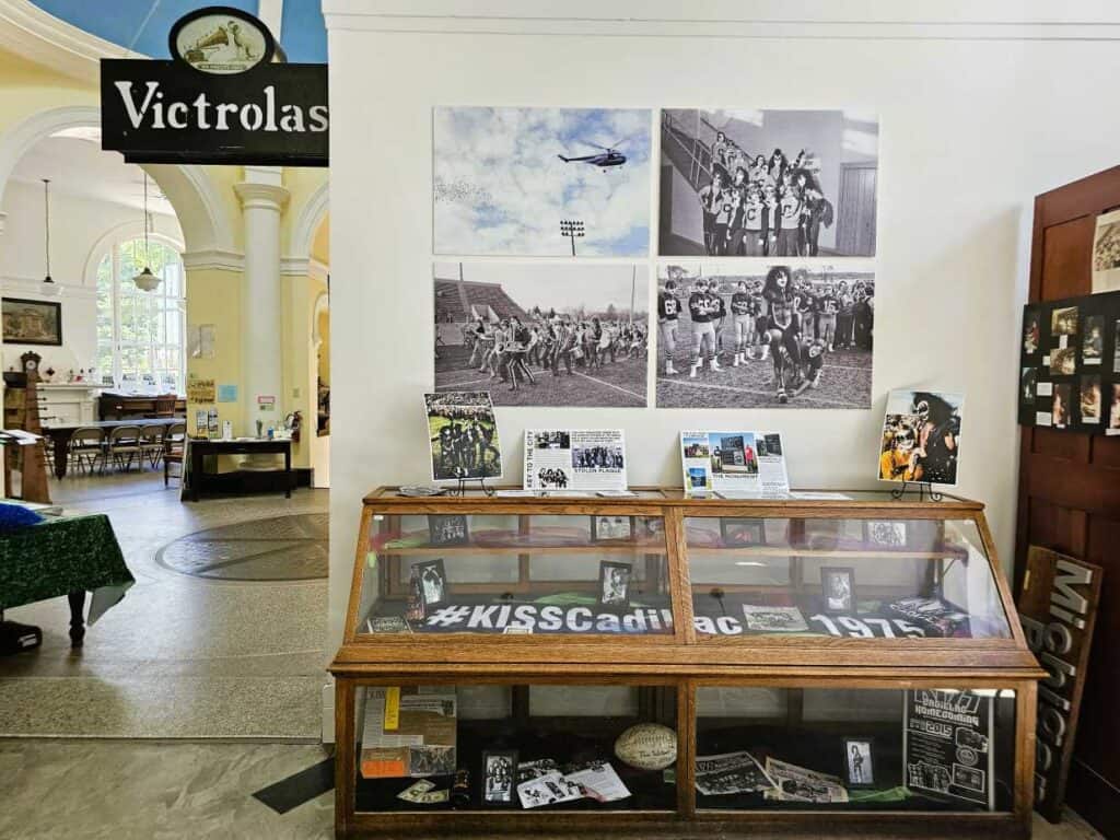 Picture of the KISS Exhibit at the Wexford County Historical Society Photo Courtesy of Dave Foley via Cadillac CVB