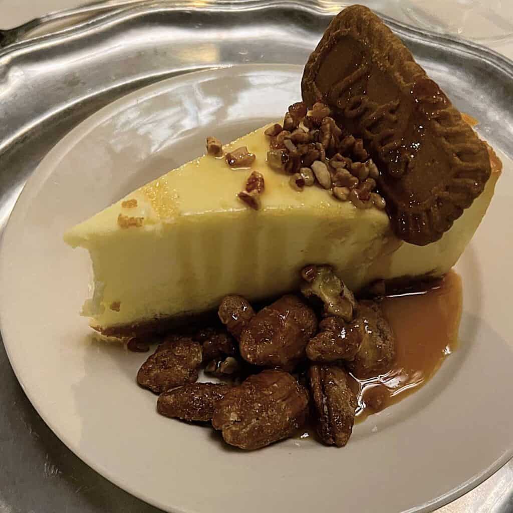 Cheesecake with Rum Sauce