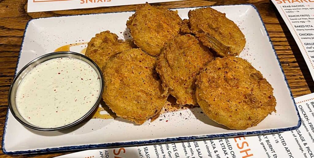 Fried Green Tomatoes at one of the best places to eat in Lafayette Louisiana
