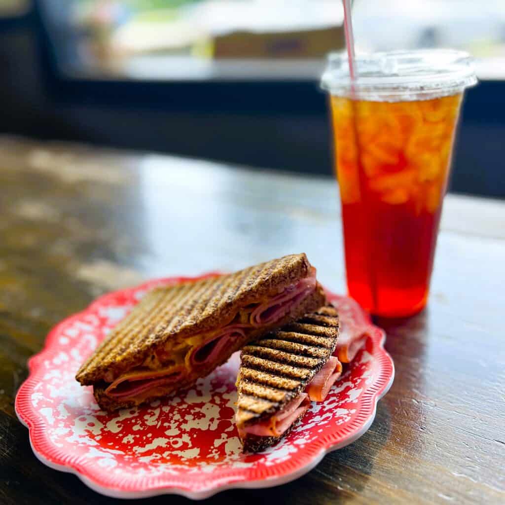 Panini and Ice Tea 