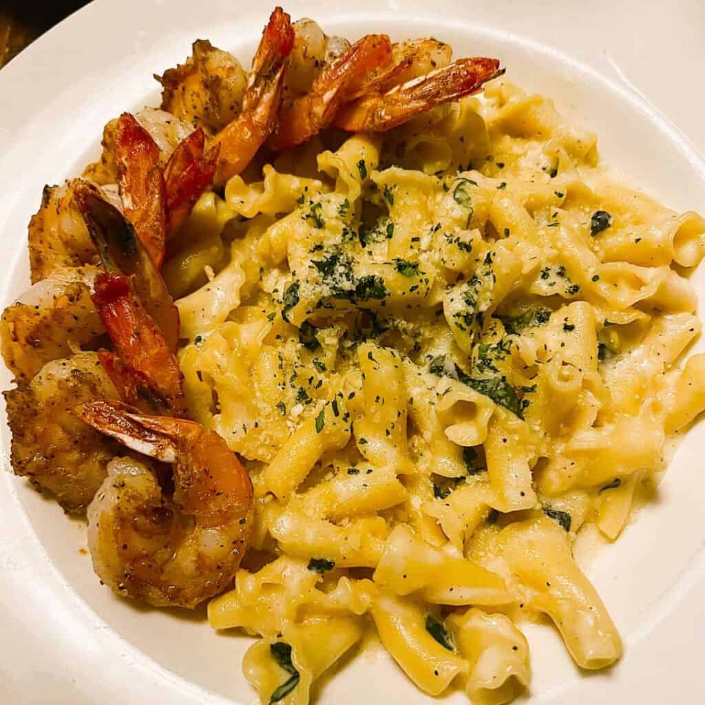 Pasta with Grilled Shrimp