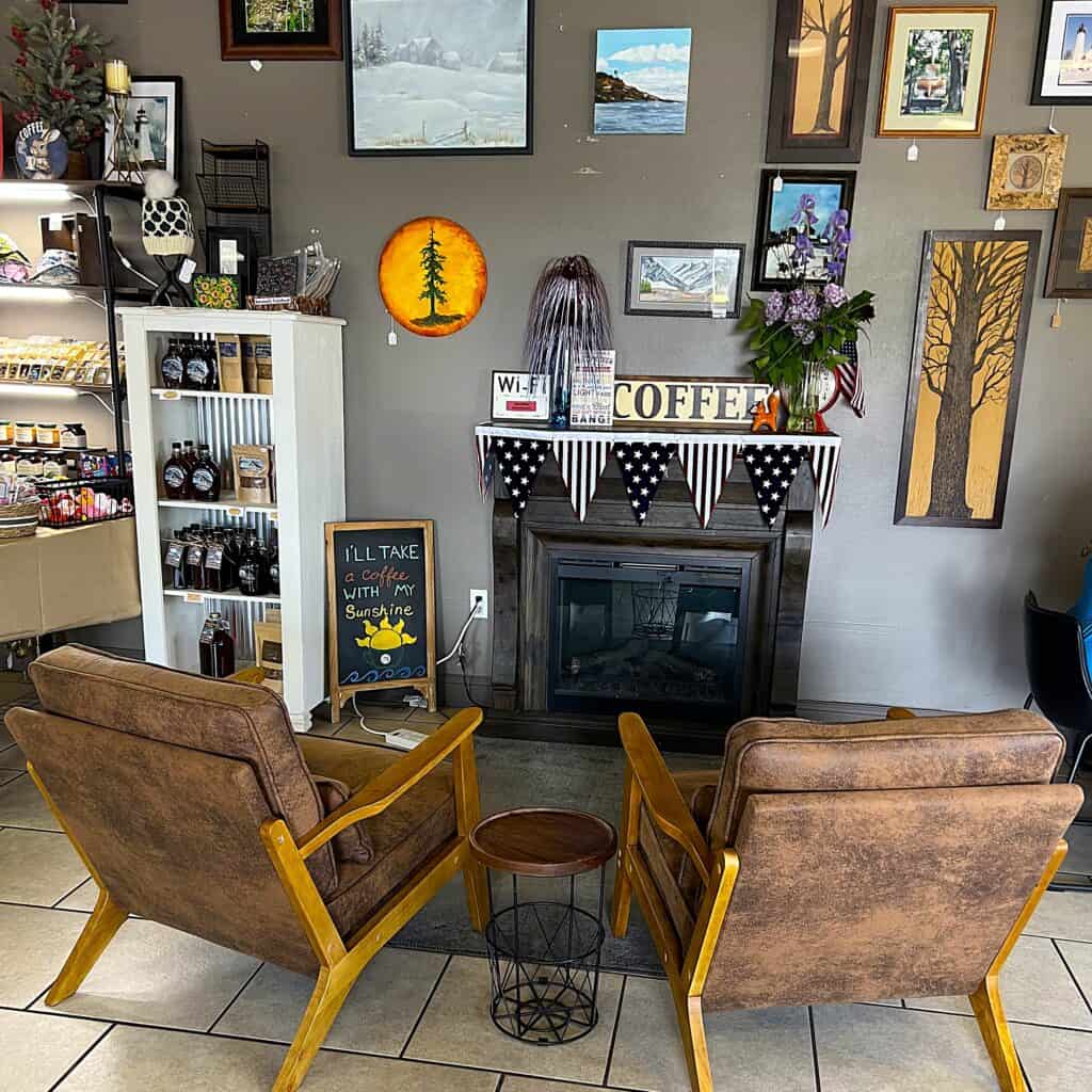 Seating area at Michigan Coffee Co.