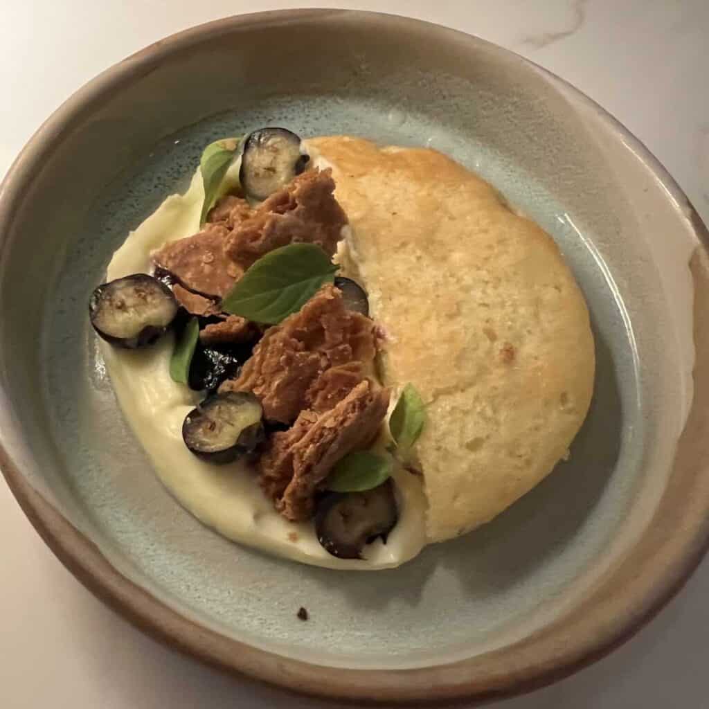 Course Dessert: Blueberry Cornmeal Dessert