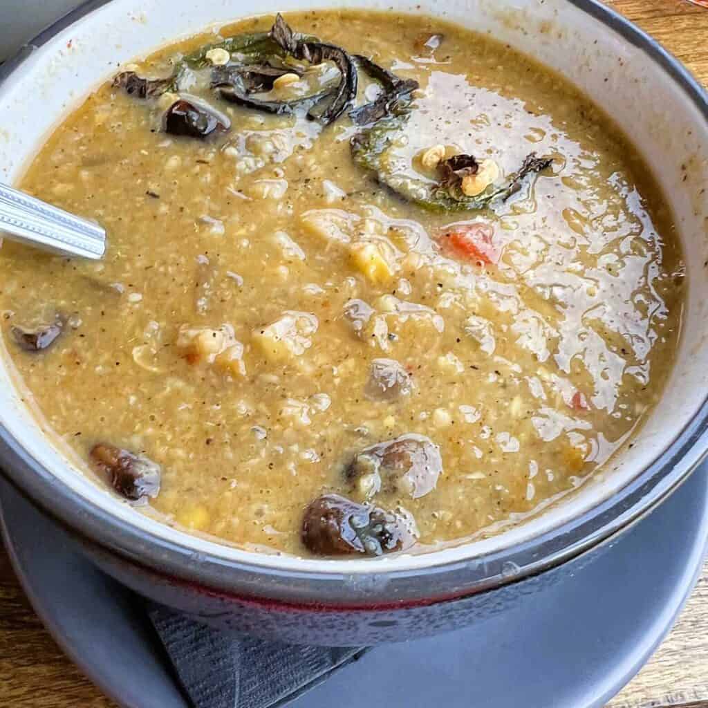 Corn Chowder at Iron Bay Restaurant & Drinkery