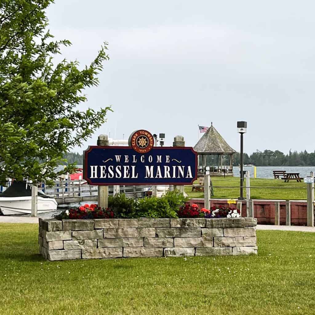 Welcome to Hessel Marina Signage, a Michigan Vacation in the Upper Peninsula