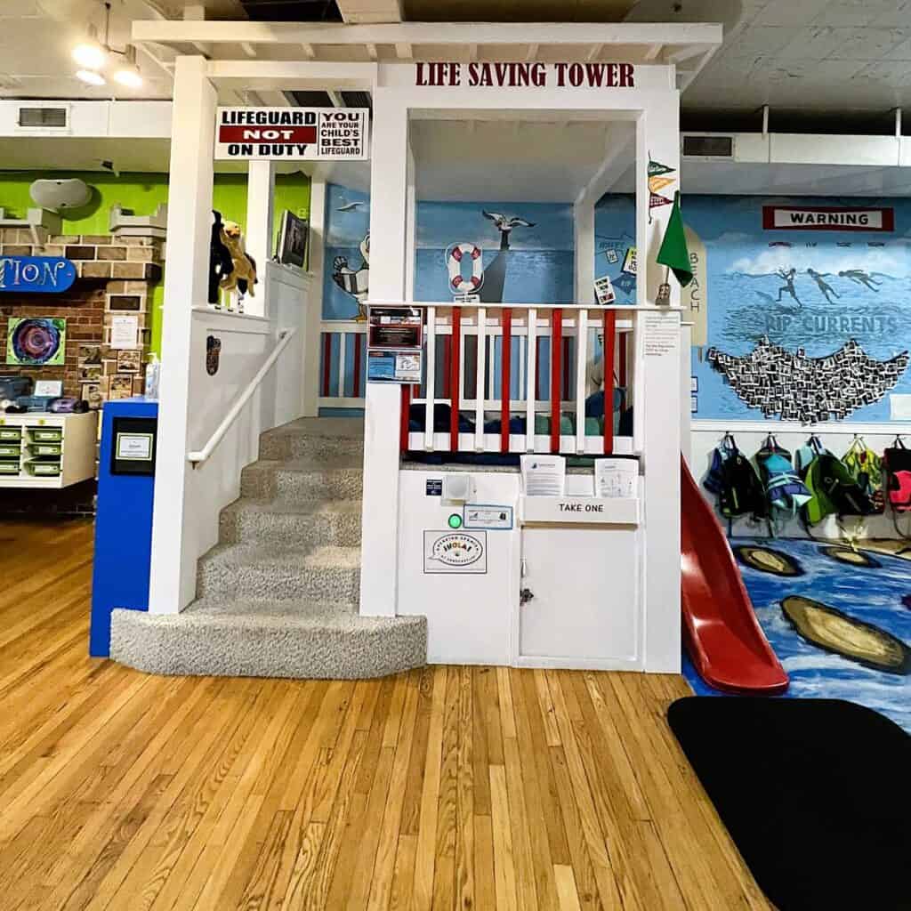 Lifesaving Tower at Sandcastles Children's Museum