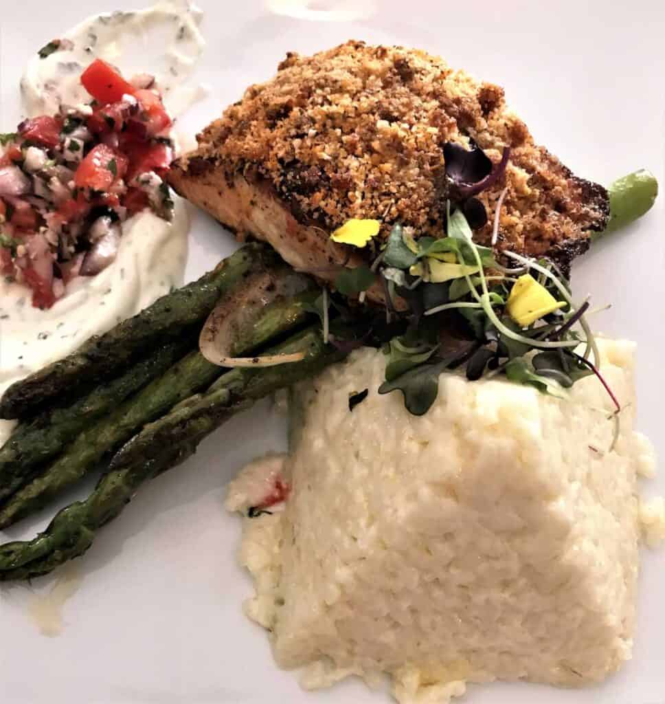 Table 14 Chorizo-Crusted Salmon