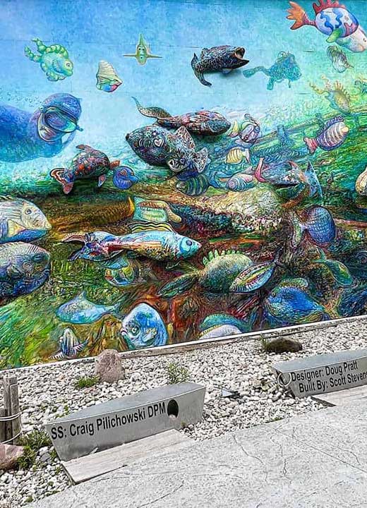 A popular mural in downtown Alpena, in Northeast Michigan, is part of Michigan's Travel Guide.