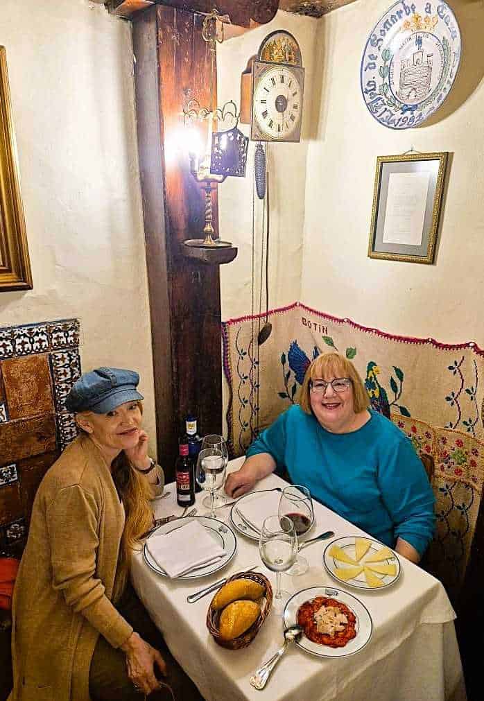 April and Amy at the Table that Hemingway Lunched, and Brett and Jake Too