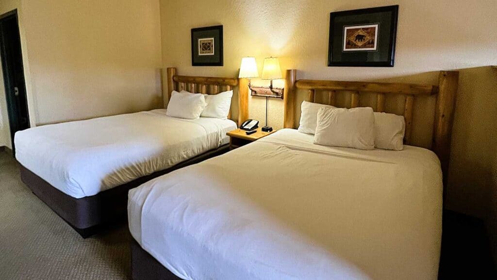 Beds at Great Wolf Lodge in Traverse City, Michigan