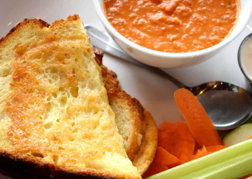 Grilled Cheese Sandwich with Tomato Bisque at New Holland Brewing Pub on 8th, one of the best restaurants in Holland, Michigan