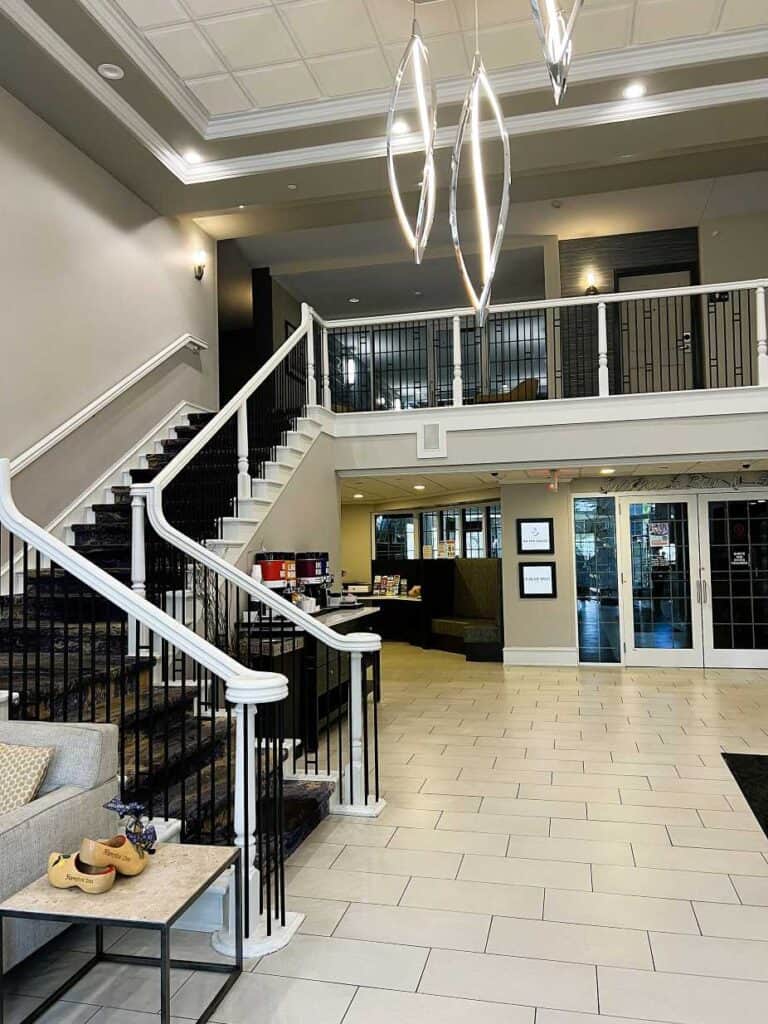 Hampton Inn Holland Lobby Stairs
