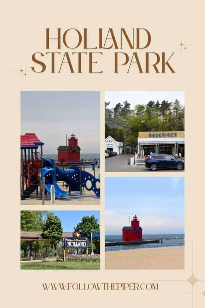 Holland State Park Pinterest Graphic