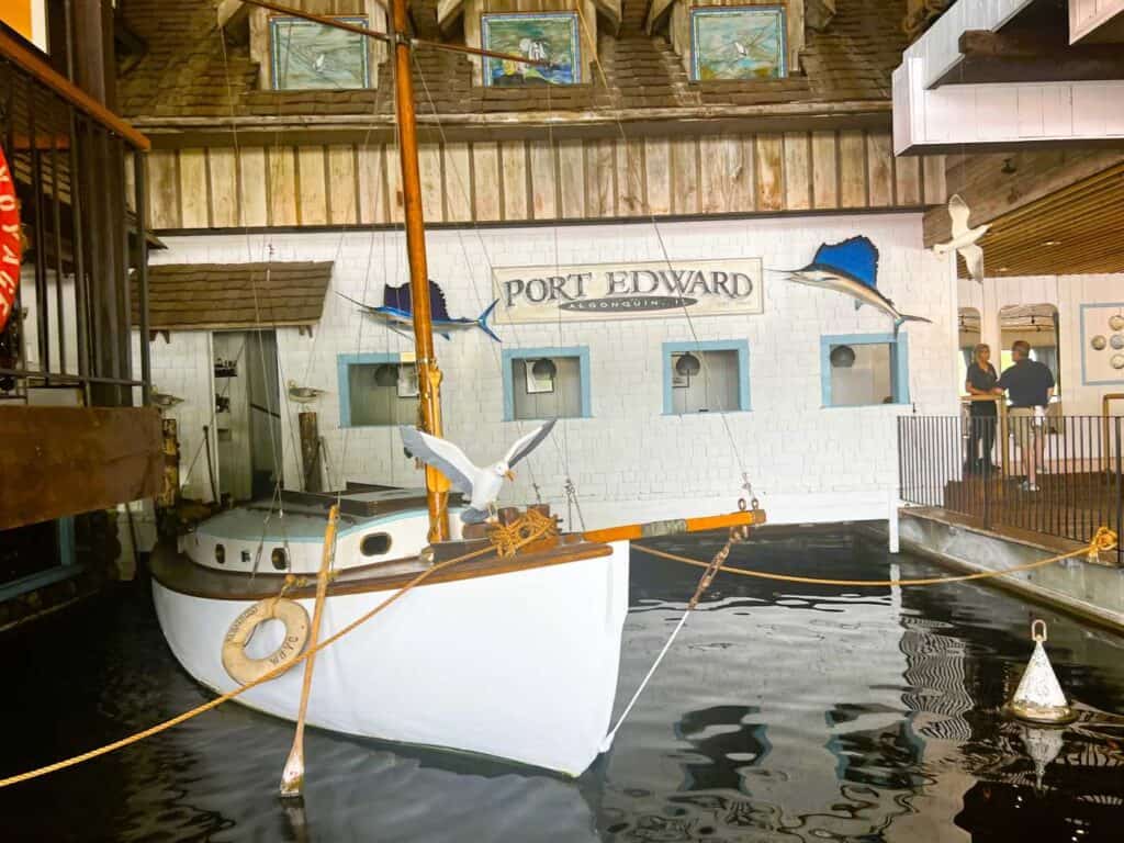 Boat inside Port Edward