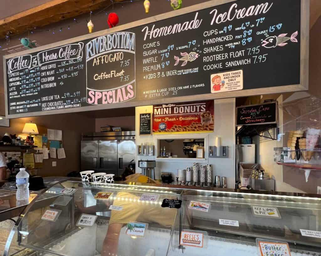 Riverbottom Ice Cream Interior